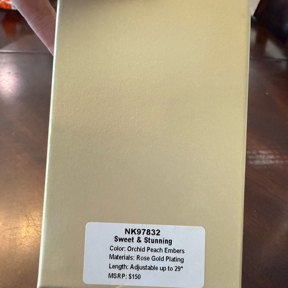 Bomb Party Holiday Jewel Candy Necklace in Orchid Peach Embers, Rose Gold - Picture 2 of 2